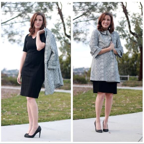 Cabi Claire Sheath Dress Black Ponte Knit Size 4 style 3101 - Picture 8 of 8